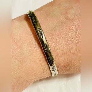 Silver bangle bracelet 925 silver TAXCO flowers